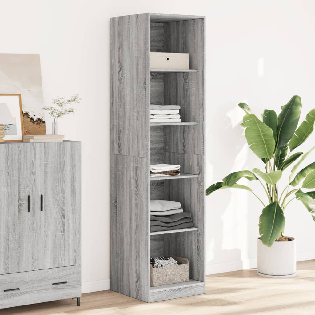 vidaXL Wardrobe Grey Sonoma 50x50x200 cm Engineered Wood 1
