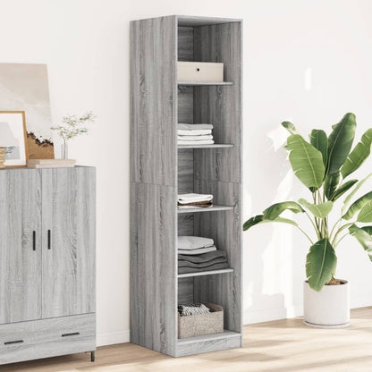 vidaXL Wardrobe Grey Sonoma 50x50x200 cm Engineered Wood 1