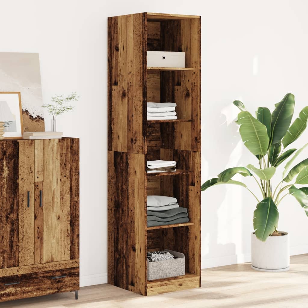 vidaXL Wardrobe Old Wood 50x50x200 cm Engineered Wood 1