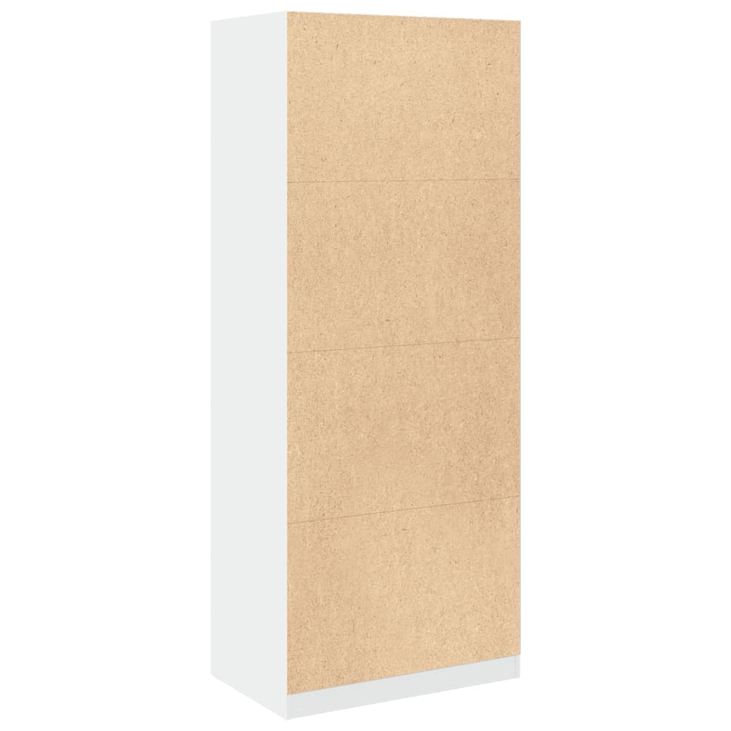 vidaXL Wardrobe White 80x50x200 cm Engineered Wood 6