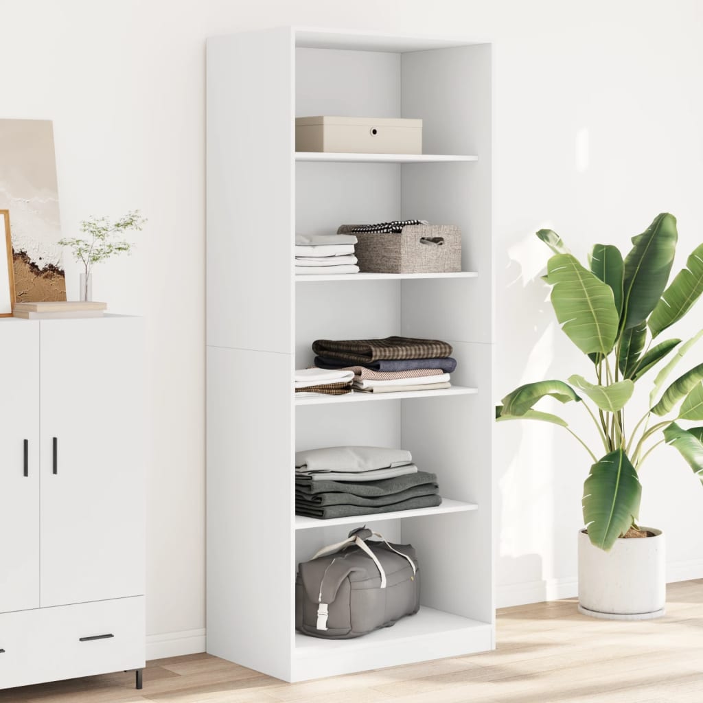 vidaXL Wardrobe White 80x50x200 cm Engineered Wood 1
