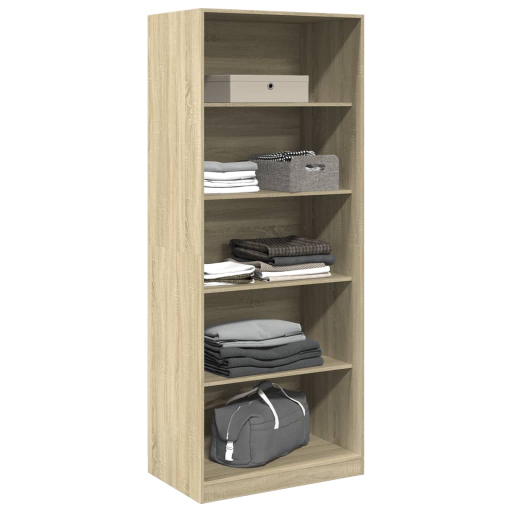 vidaXL Wardrobe Sonoma Oak 80x50x200 cm Engineered Wood 3