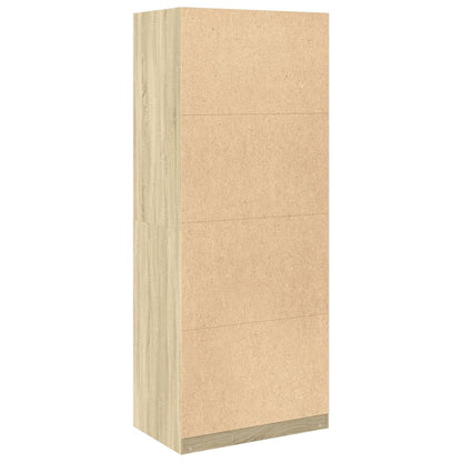 vidaXL Wardrobe Sonoma Oak 80x50x200 cm Engineered Wood 6