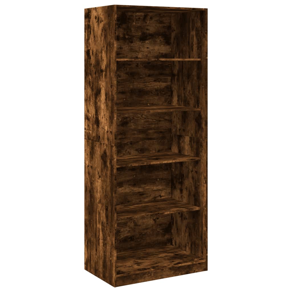 vidaXL Wardrobe Smoked Oak 80x50x200 cm Engineered Wood 2