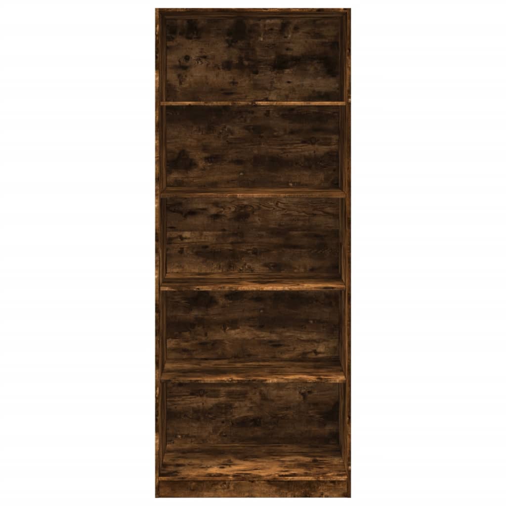 vidaXL Wardrobe Smoked Oak 80x50x200 cm Engineered Wood 4