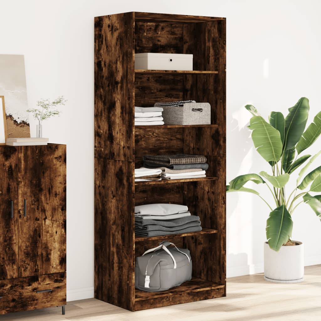 vidaXL Wardrobe Smoked Oak 80x50x200 cm Engineered Wood 1