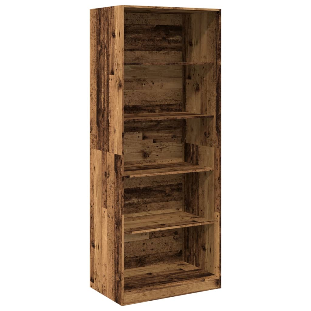 vidaXL Wardrobe Old Wood 80x50x200 cm Engineered Wood 2