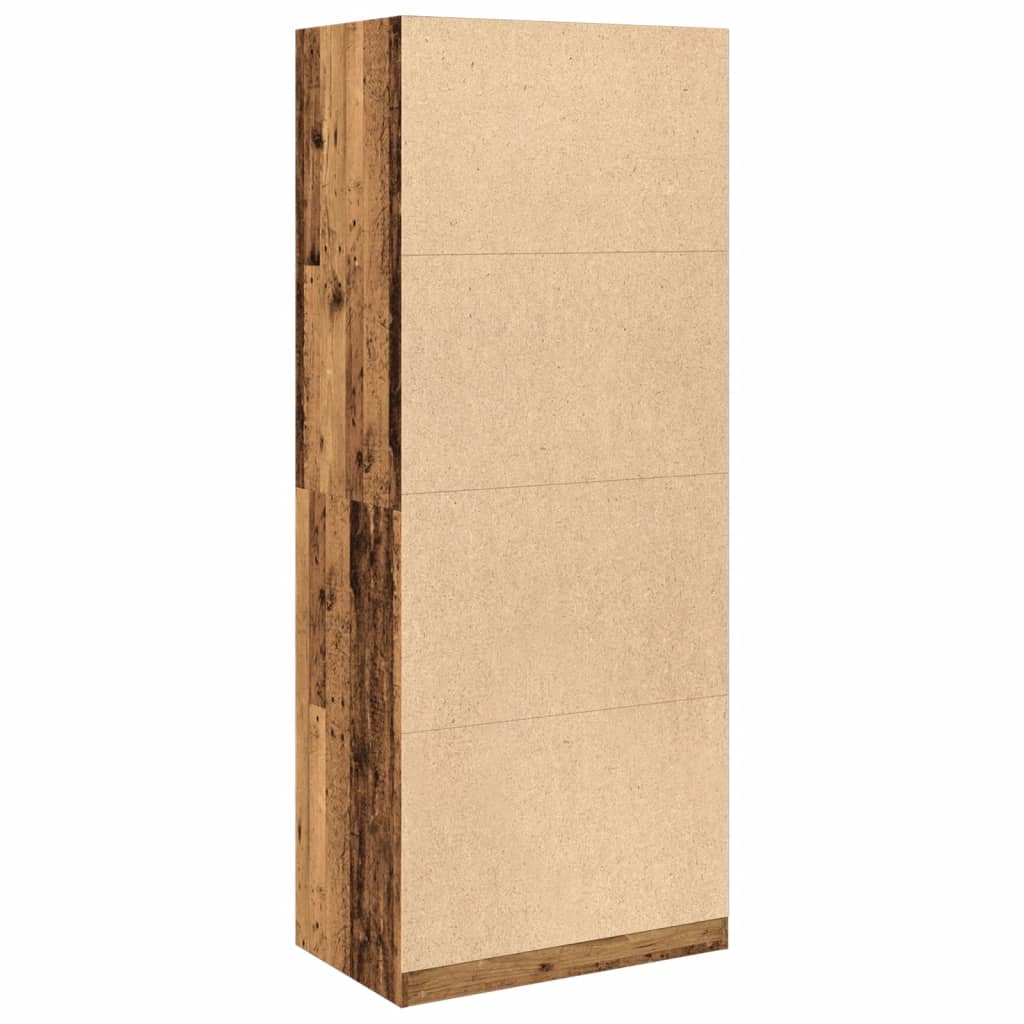 vidaXL Wardrobe Old Wood 80x50x200 cm Engineered Wood 6