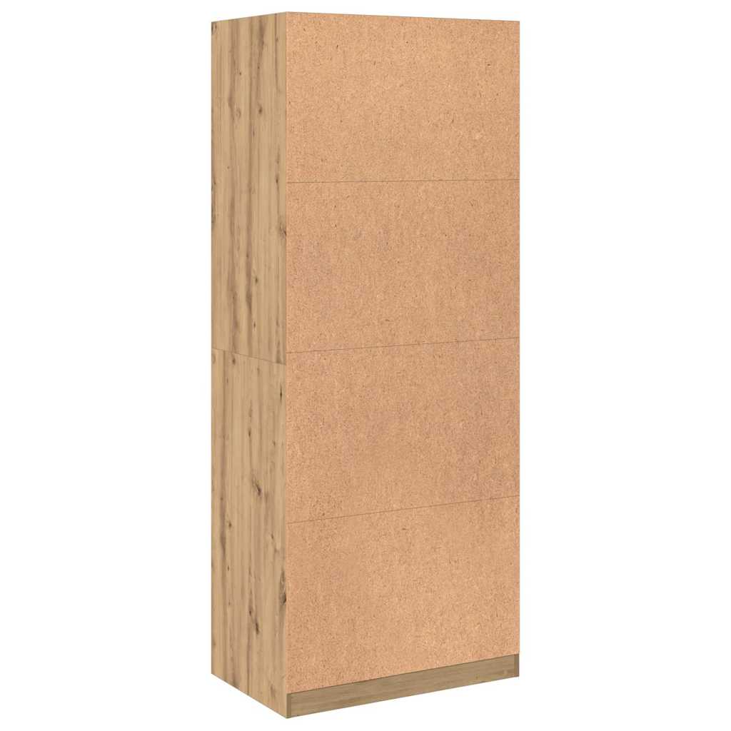 vidaXL Wardrobe Artisian Oak 80x50x200 cm Engineered Wood 6