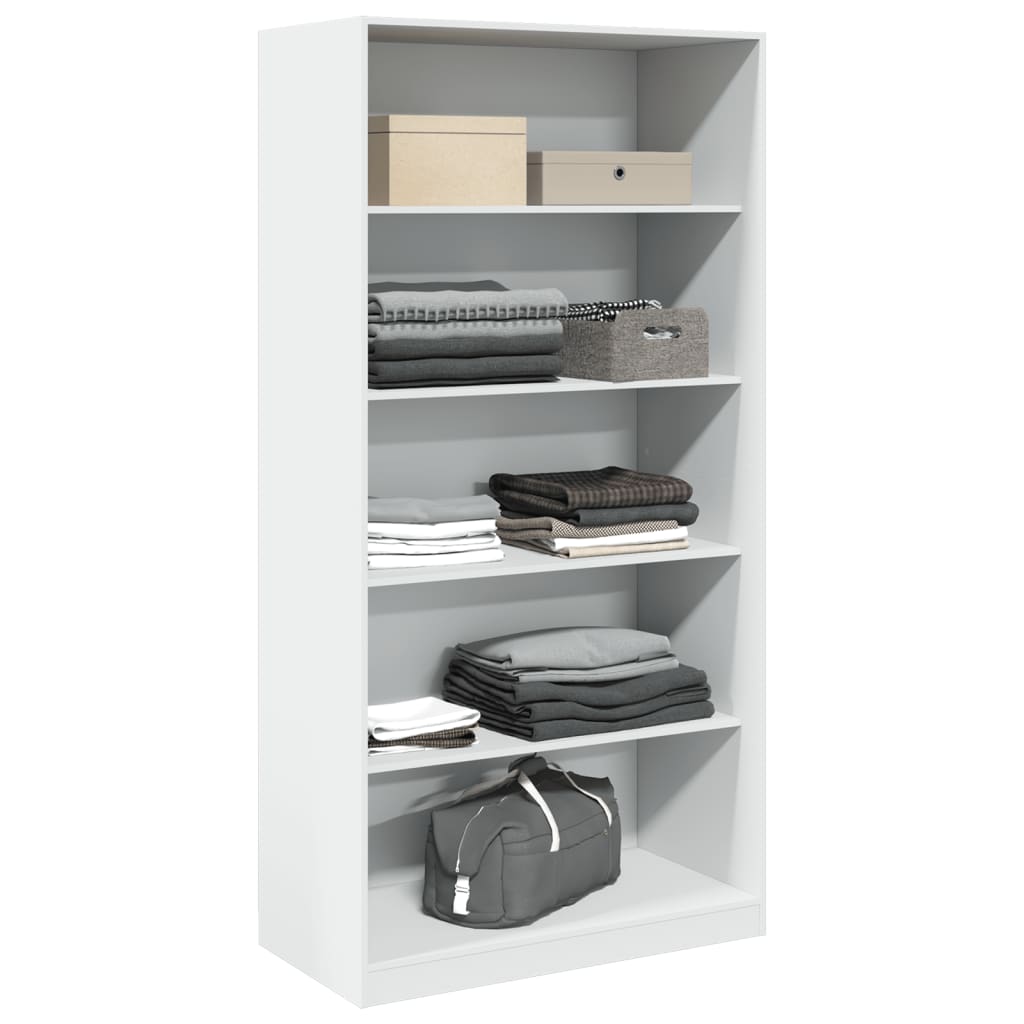 vidaXL Wardrobe White 100x50x200 cm Engineered Wood 3