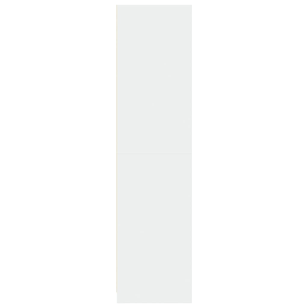 vidaXL Wardrobe White 100x50x200 cm Engineered Wood 5