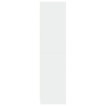 vidaXL Wardrobe White 100x50x200 cm Engineered Wood 5