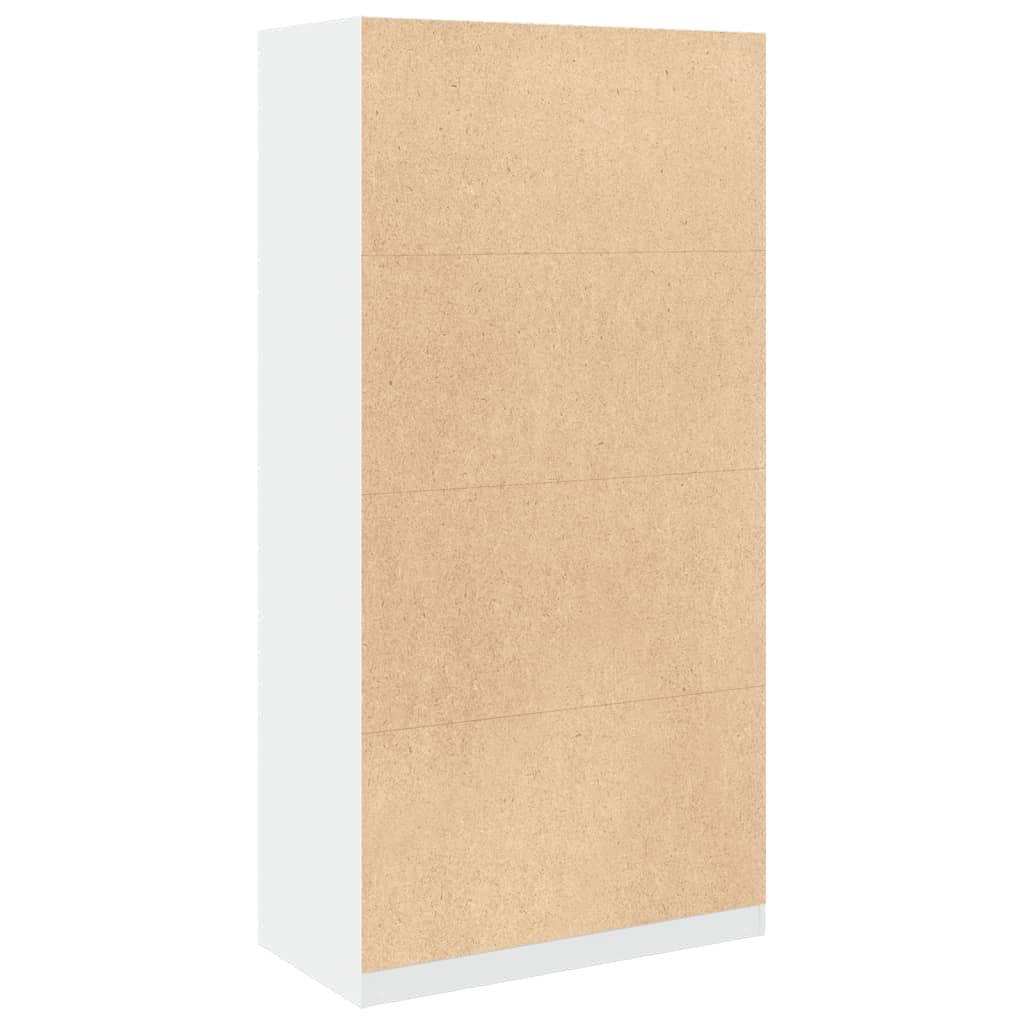 vidaXL Wardrobe White 100x50x200 cm Engineered Wood 6