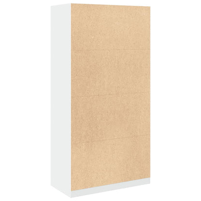 vidaXL Wardrobe White 100x50x200 cm Engineered Wood 6
