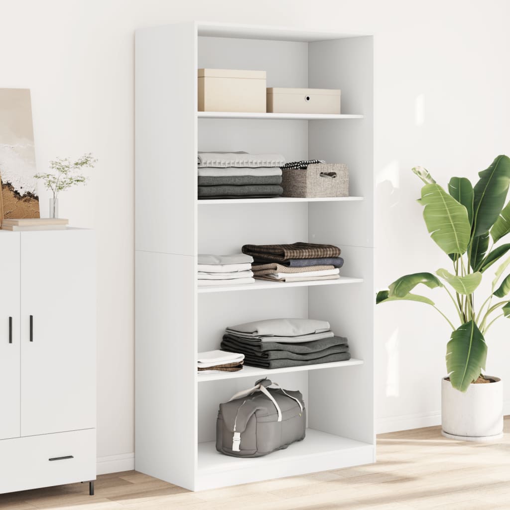 vidaXL Wardrobe White 100x50x200 cm Engineered Wood 1