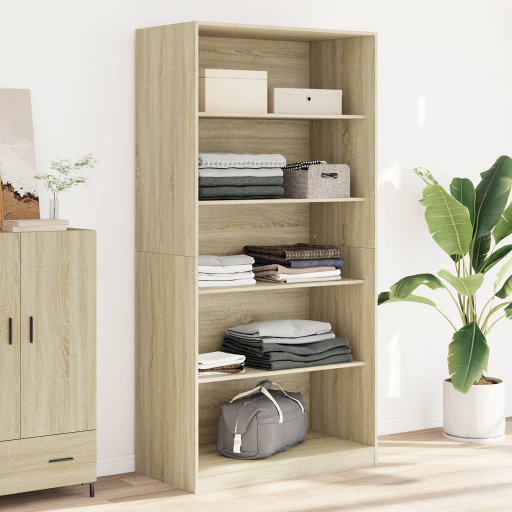 vidaXL Wardrobe Sonoma Oak 100x50x200 cm Engineered Wood 1