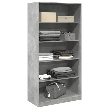 vidaXL Wardrobe Concrete Grey 100x50x200 cm Engineered Wood 3