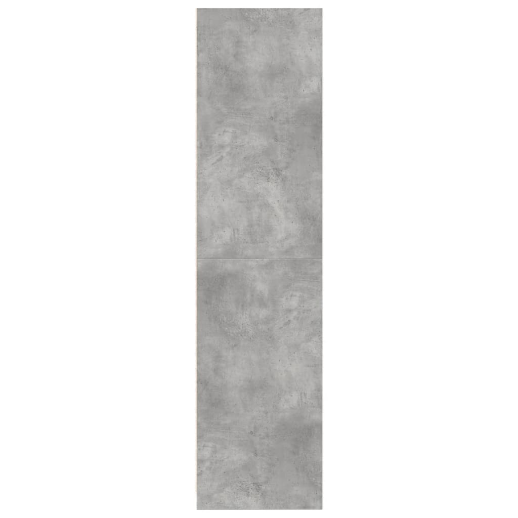 vidaXL Wardrobe Concrete Grey 100x50x200 cm Engineered Wood 5