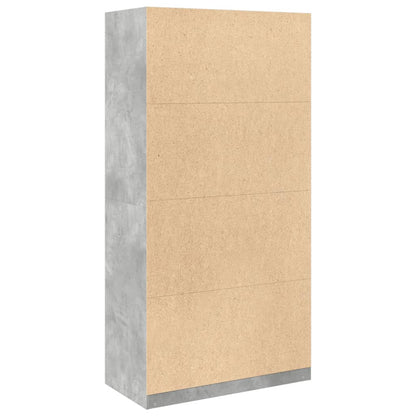 vidaXL Wardrobe Concrete Grey 100x50x200 cm Engineered Wood 6