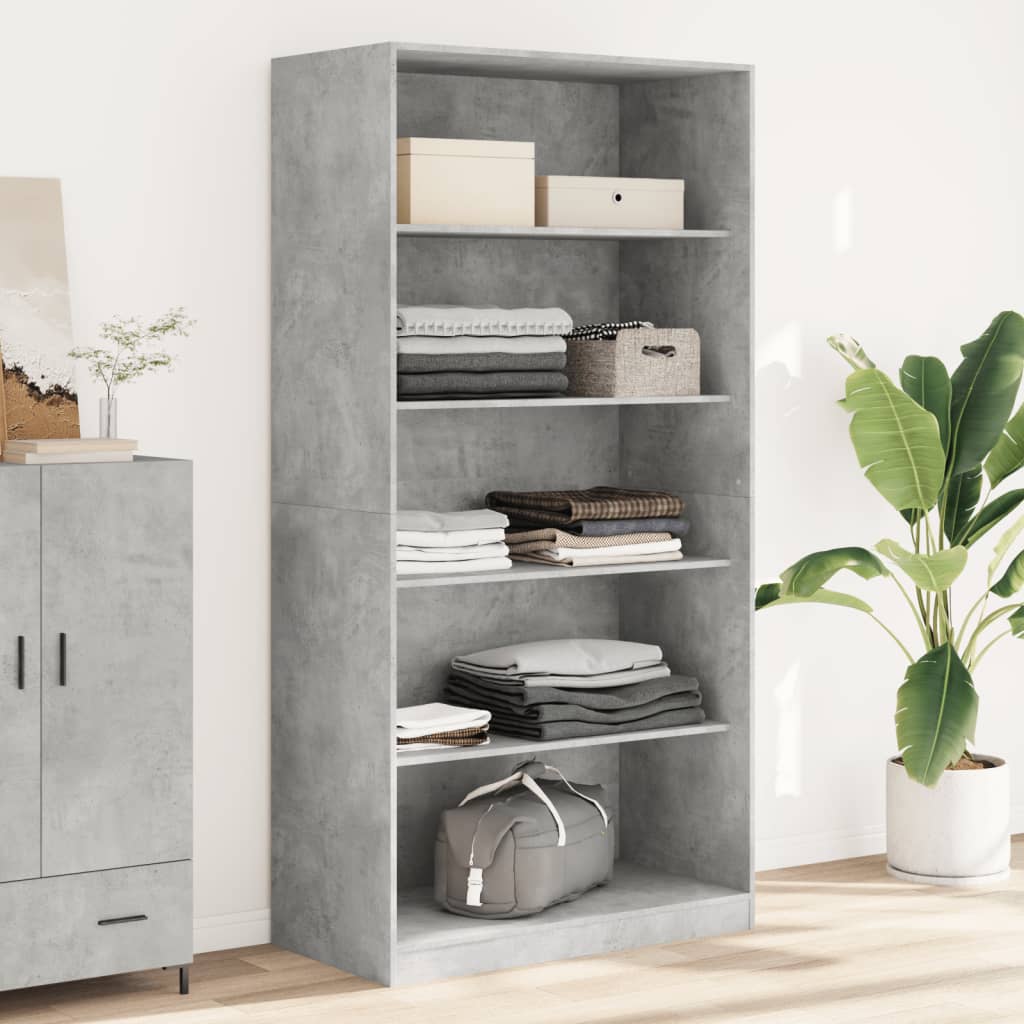 vidaXL Wardrobe Concrete Grey 100x50x200 cm Engineered Wood 1
