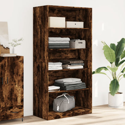 vidaXL Wardrobe Smoked Oak 100x50x200 cm Engineered Wood 1