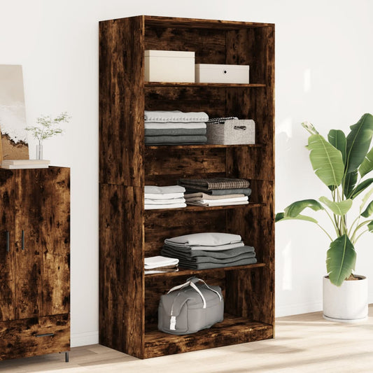 vidaXL Wardrobe Smoked Oak 100x50x200 cm Engineered Wood 1
