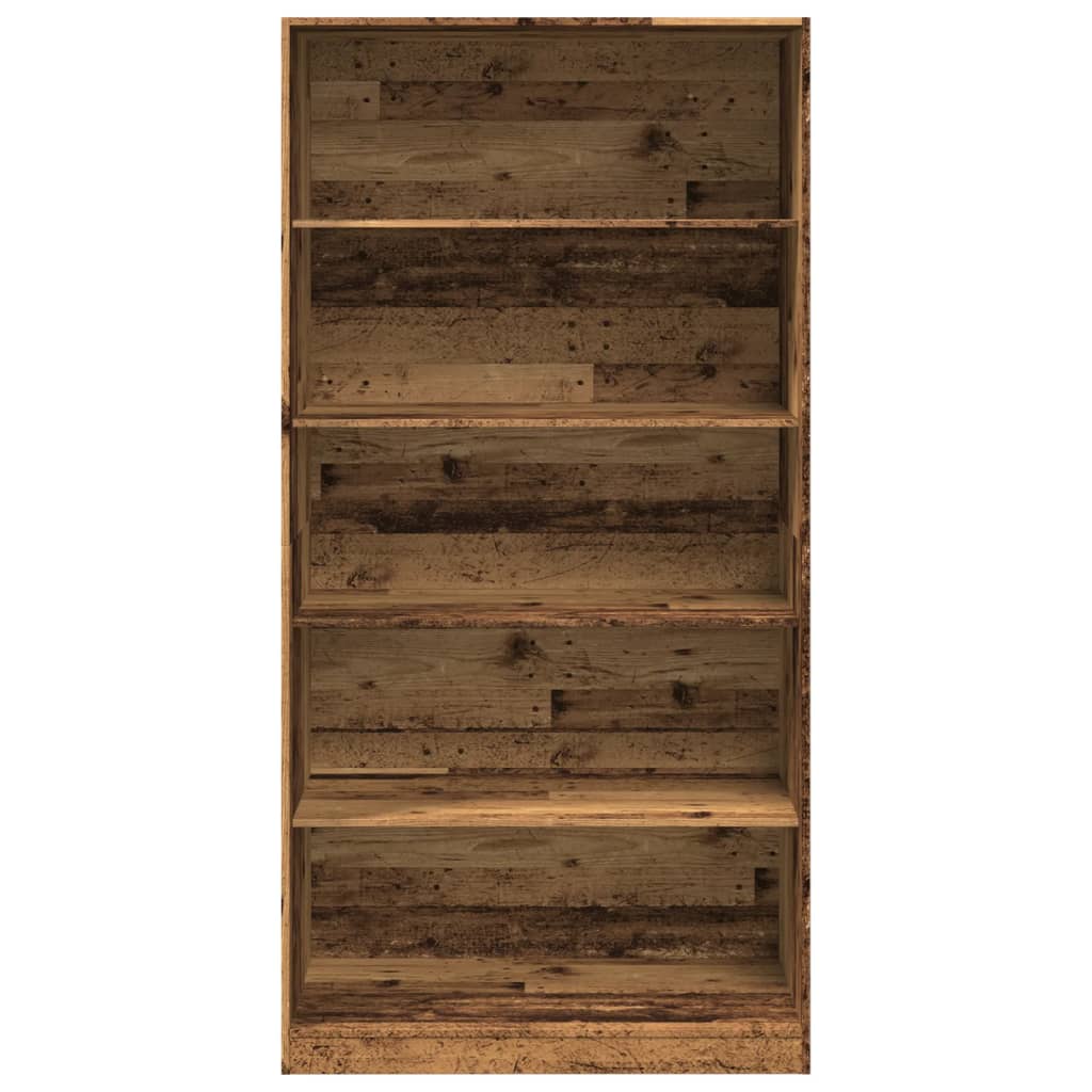vidaXL Wardrobe Old Wood 100x50x200 cm Engineered Wood 4