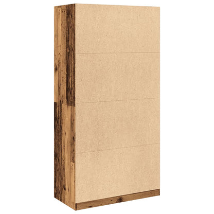vidaXL Wardrobe Old Wood 100x50x200 cm Engineered Wood 6
