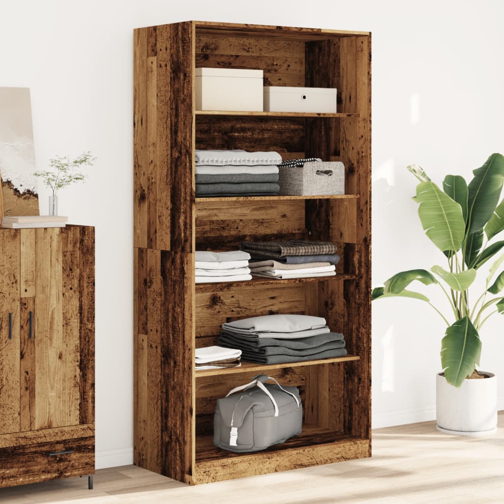 vidaXL Wardrobe Old Wood 100x50x200 cm Engineered Wood 1