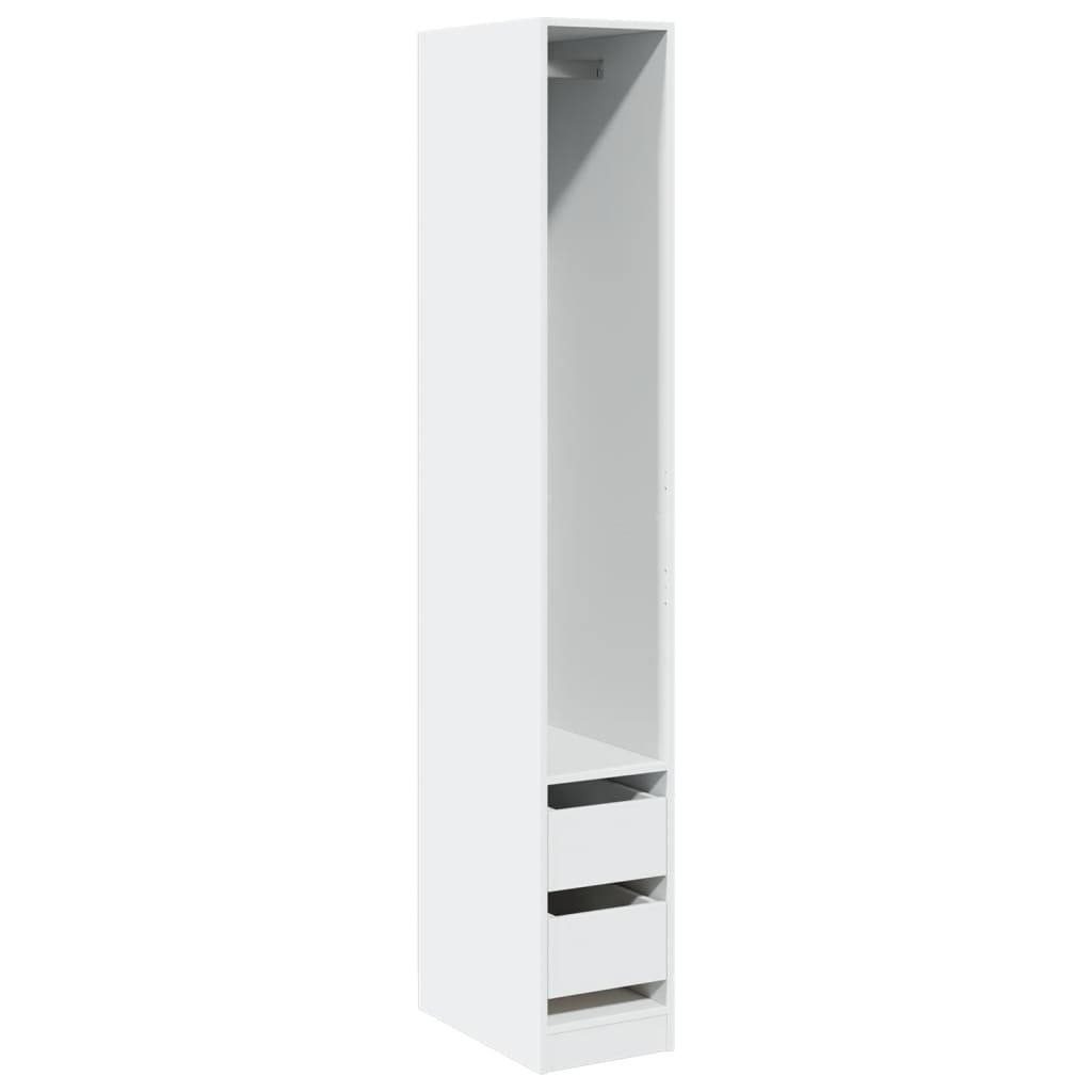 vidaXL Wardrobe White 30x50x200 cm Engineered Wood 2