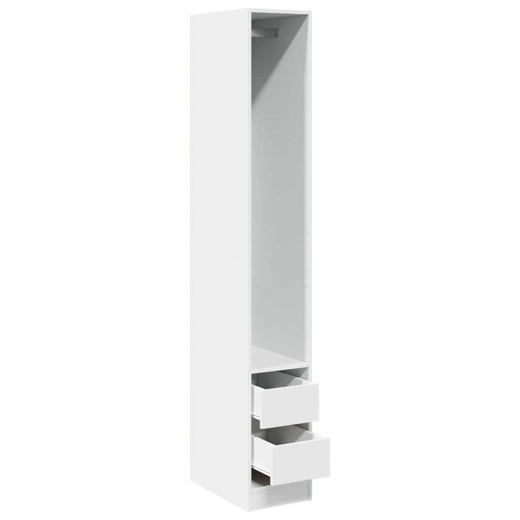 vidaXL Wardrobe White 30x50x200 cm Engineered Wood 5