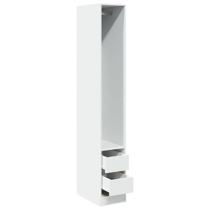 vidaXL Wardrobe White 30x50x200 cm Engineered Wood 5