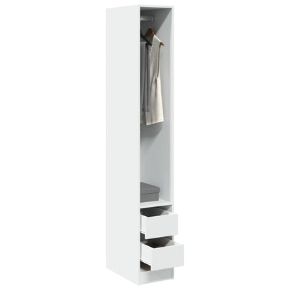 vidaXL Wardrobe White 30x50x200 cm Engineered Wood 1