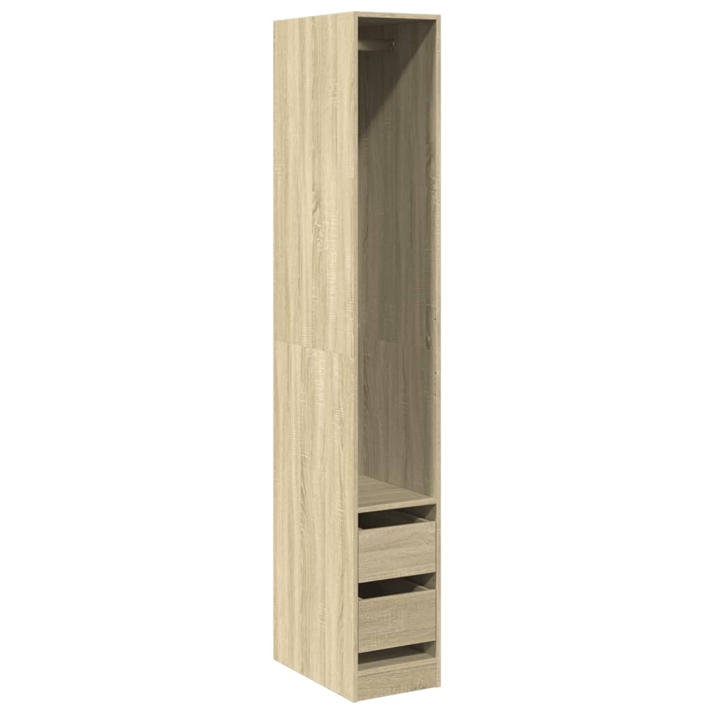 vidaXL Wardrobe Sonoma Oak 30x50x200 cm Engineered Wood 2