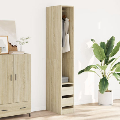 vidaXL Wardrobe Sonoma Oak 30x50x200 cm Engineered Wood 3
