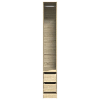 vidaXL Wardrobe Sonoma Oak 30x50x200 cm Engineered Wood 4