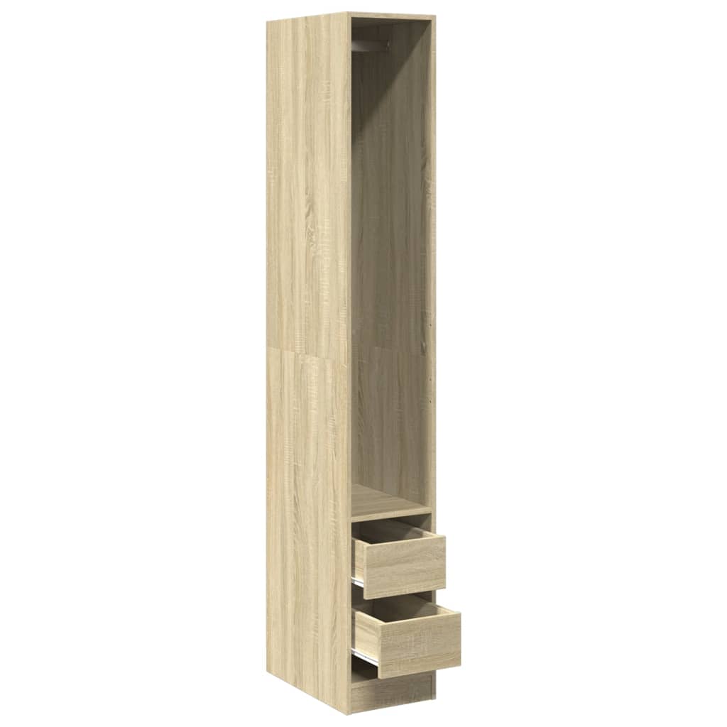 vidaXL Wardrobe Sonoma Oak 30x50x200 cm Engineered Wood 5