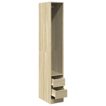 vidaXL Wardrobe Sonoma Oak 30x50x200 cm Engineered Wood 5