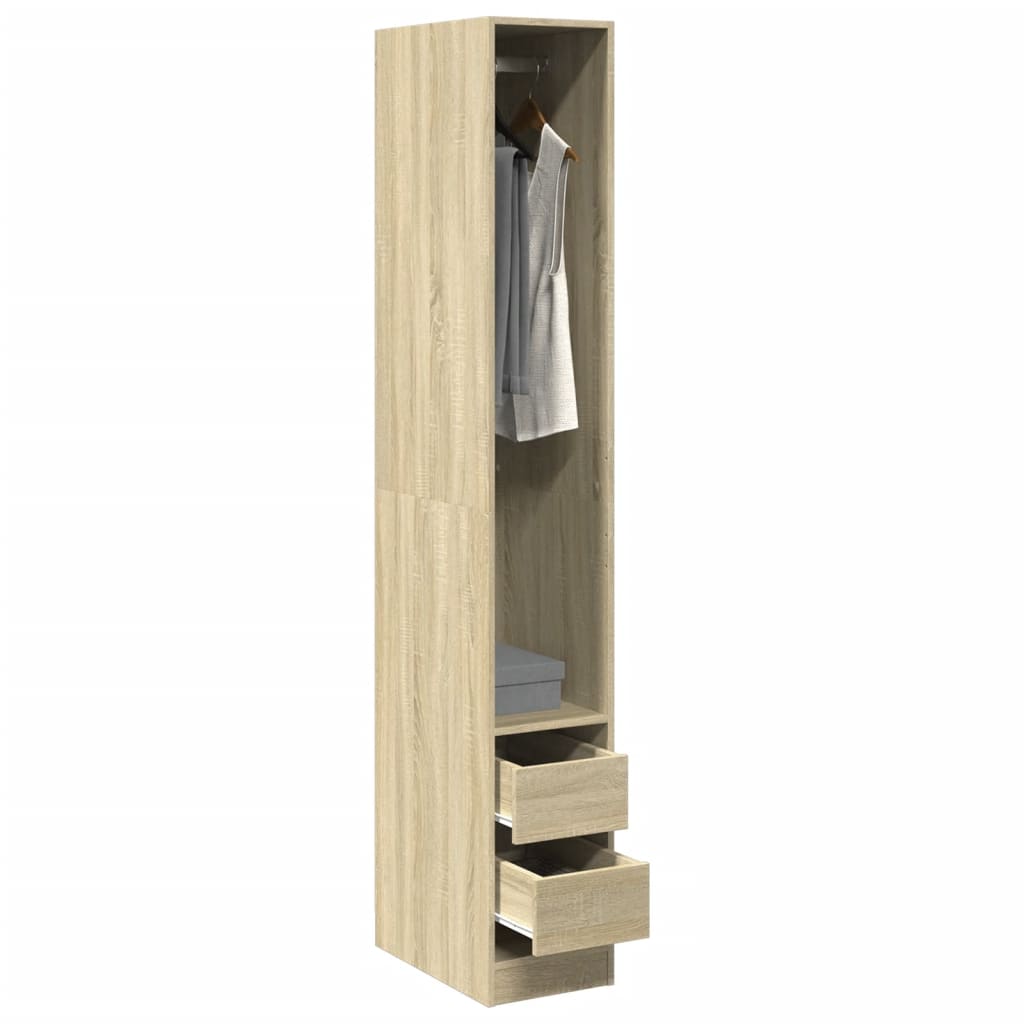 vidaXL Wardrobe Sonoma Oak 30x50x200 cm Engineered Wood 1