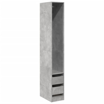 vidaXL Wardrobe Concrete Grey 30x50x200 cm Engineered Wood 2