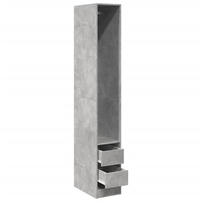 vidaXL Wardrobe Concrete Grey 30x50x200 cm Engineered Wood 5