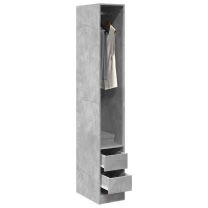 vidaXL Wardrobe Concrete Grey 30x50x200 cm Engineered Wood 1