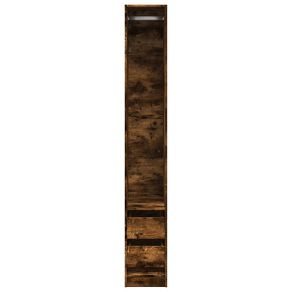 vidaXL Wardrobe Smoked Oak 30x50x200 cm Engineered Wood 4
