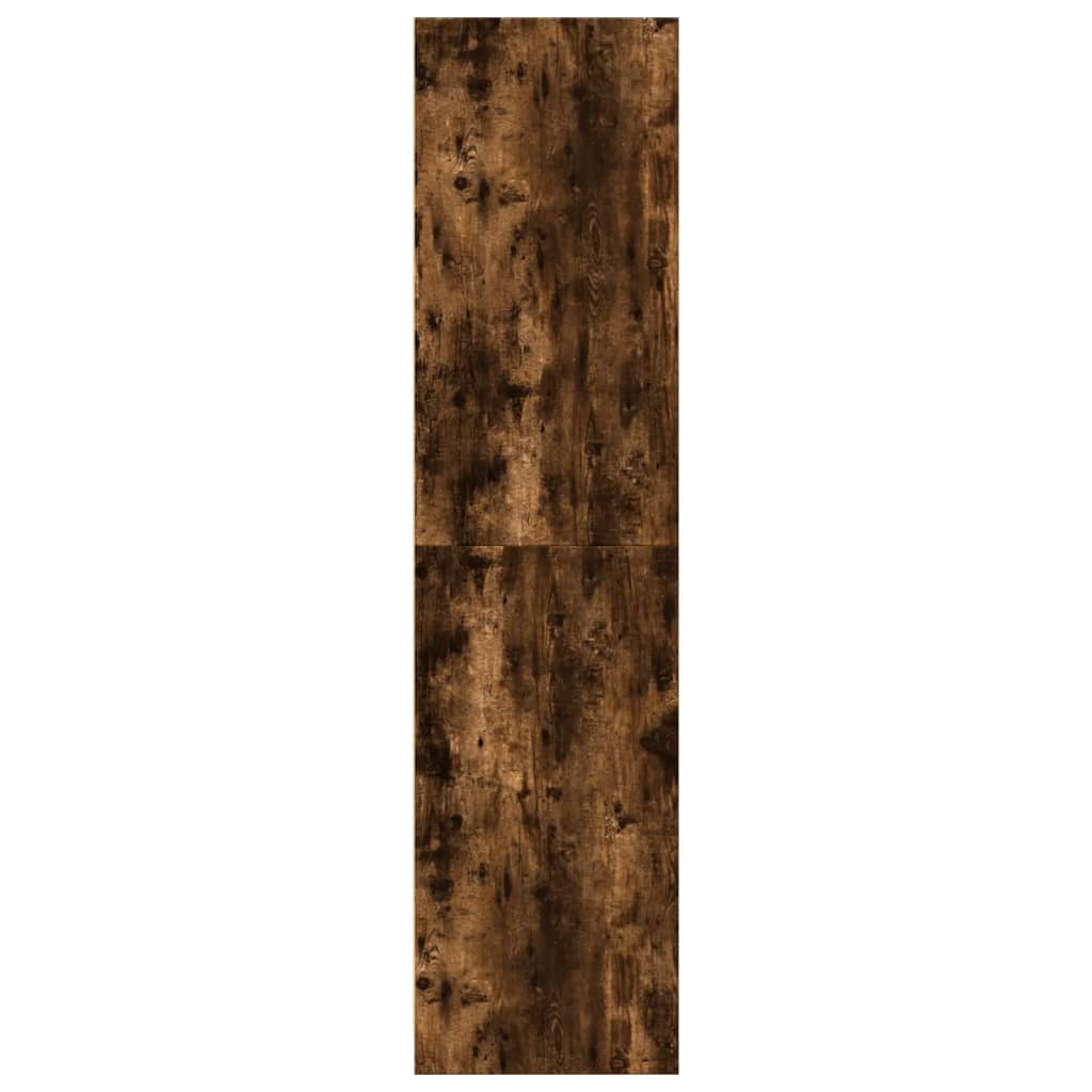 vidaXL Wardrobe Smoked Oak 30x50x200 cm Engineered Wood 6
