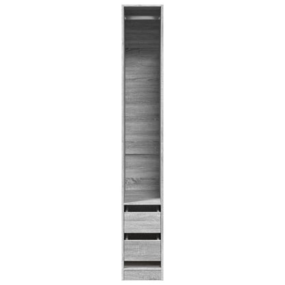 vidaXL Wardrobe Grey Sonoma 30x50x200 cm Engineered Wood 4