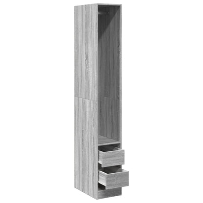 vidaXL Wardrobe Grey Sonoma 30x50x200 cm Engineered Wood 5
