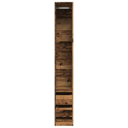vidaXL Wardrobe Old Wood 30x50x200 cm Engineered Wood 4