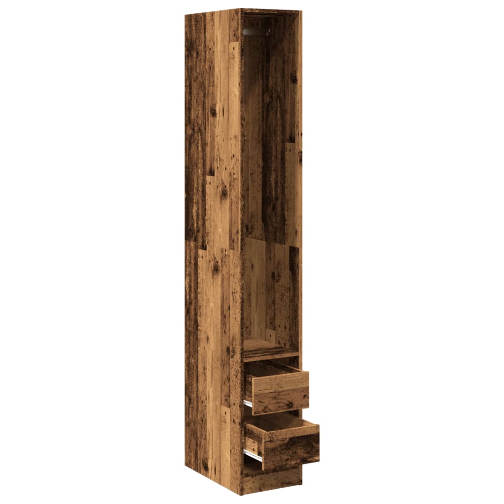 vidaXL Wardrobe Old Wood 30x50x200 cm Engineered Wood 5