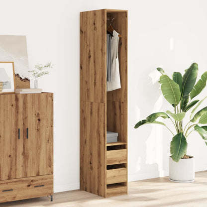 vidaXL Wardrobe Artisian Oak 30x50x200 cm Engineered Wood 3
