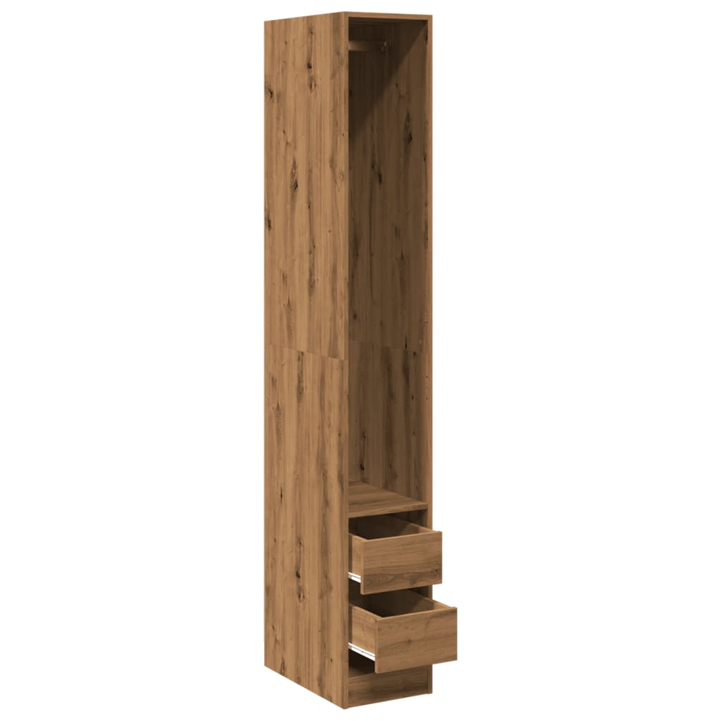 vidaXL Wardrobe Artisian Oak 30x50x200 cm Engineered Wood 5